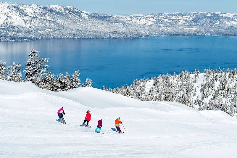 Skiers at Heavenly Mountain