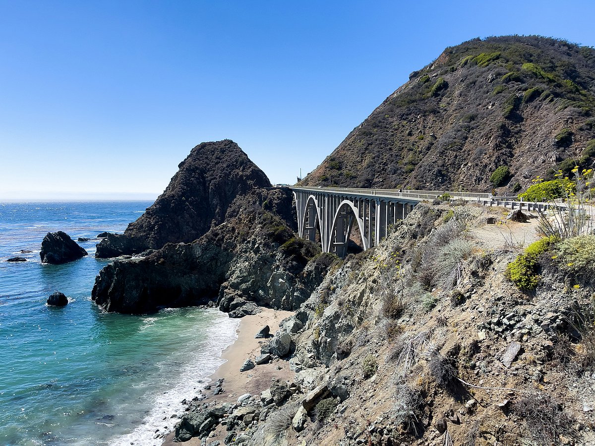 The Big Creek Bridge shot from a Vista Point on the Highway 1