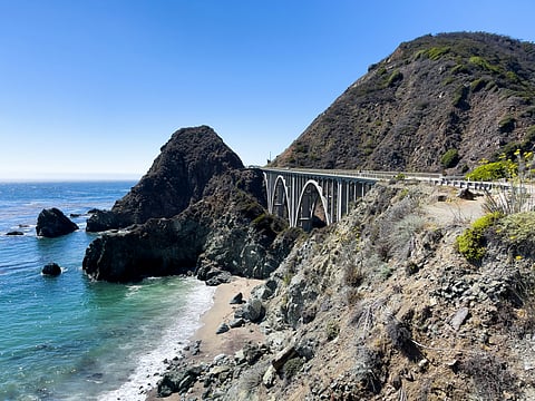 The Big Creek Bridge shot from a Vista Point on the Highway 1