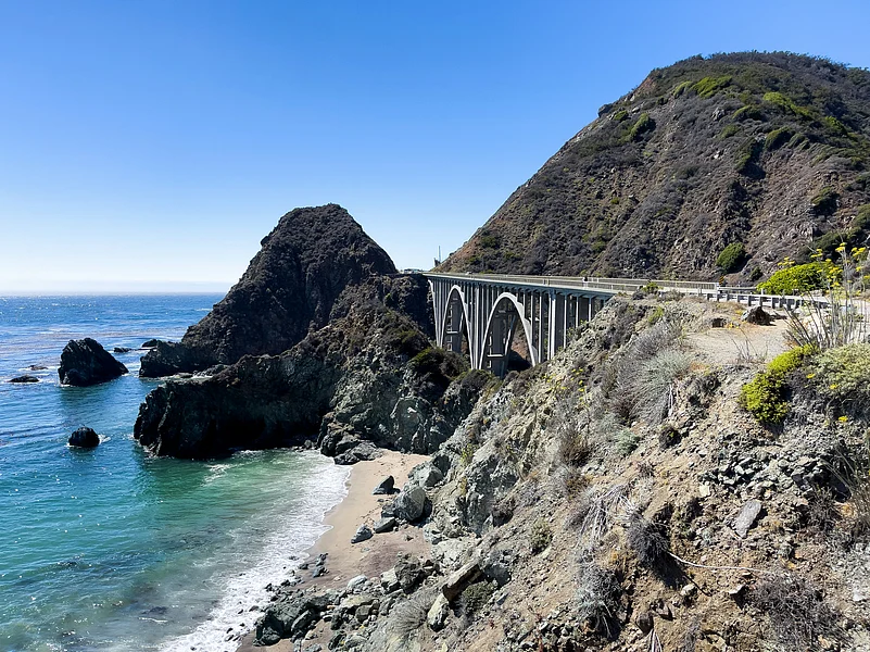The Big Creek Bridge shot from a Vista Point on the Highway 1