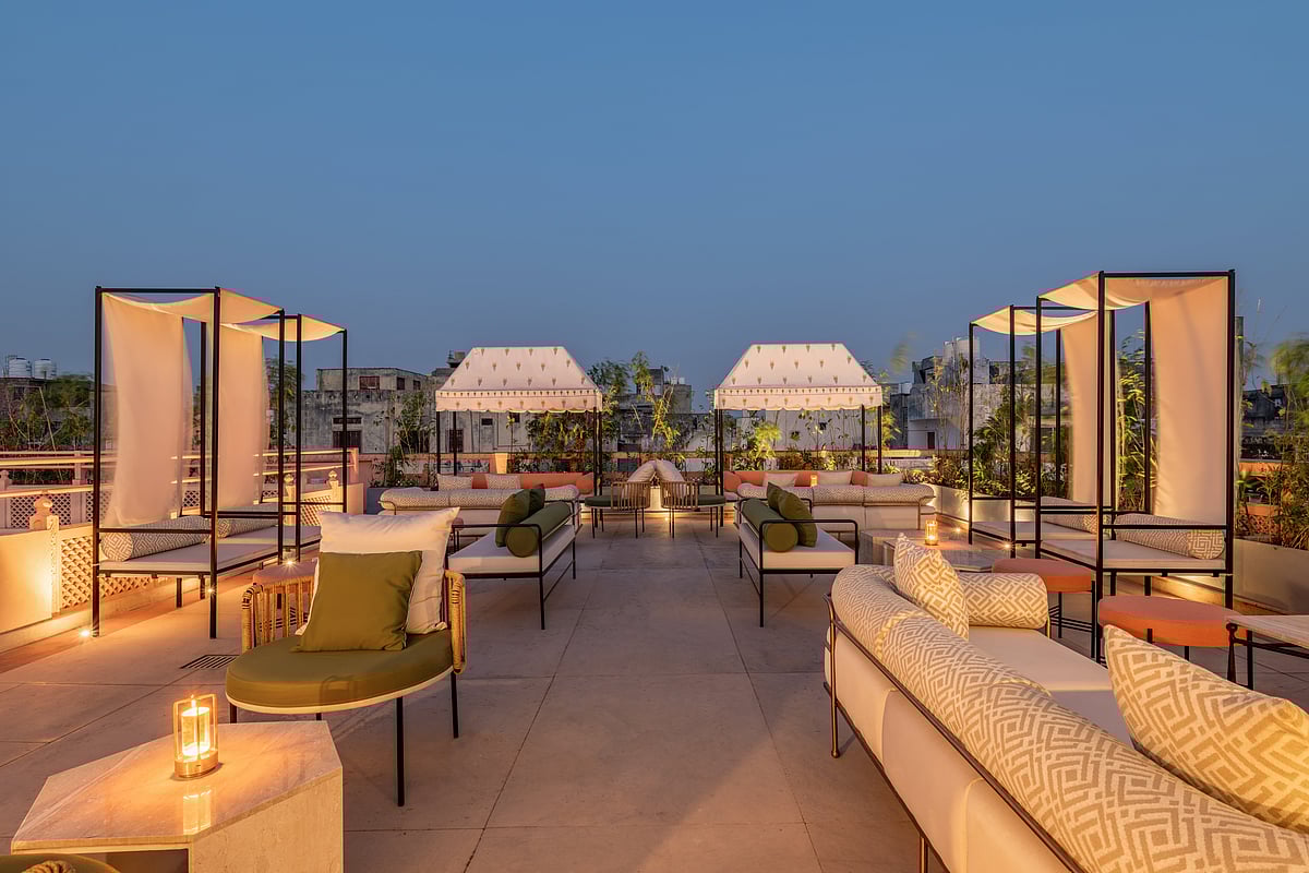 Rooftop bar at Padmaa, Jaipur
