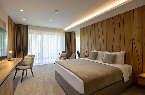 A calm morning inside a five-star hotel room