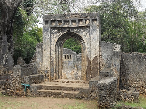 Ruins of a mosque in Gede, Kenya