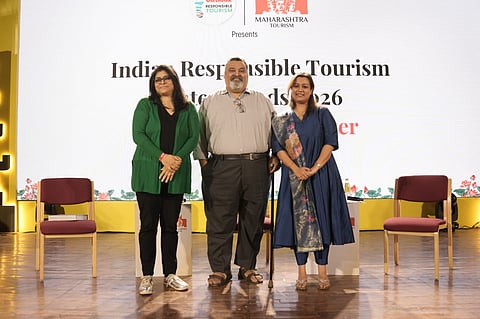 From left to right – Rushina Munshaw-Ghildiyal (Author, Culinary Consultant & Culinary Chronicler), Kurush Dalal (Archaeologist, Historian & Culinary Anthropologist), and Sukanya Chatterjee (Project Lead, Outlook Responsible Tourism)