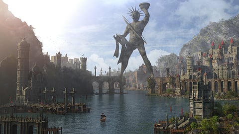 An artistic rendering of the Colossus of Rhodes