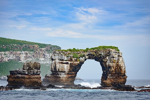 Darwin’s Arch in the Galápagos, before it partially collapsed