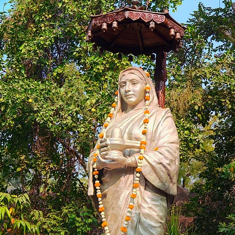 A statue of Ahilyabai Holkar