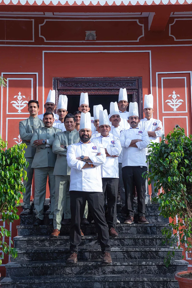 Chef Sharma with his team at RajRasa