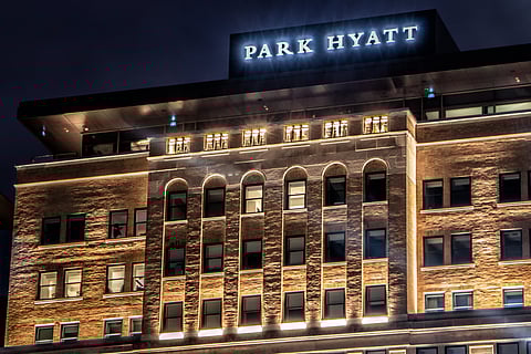 Park Hyatt Toronto illuminated at night