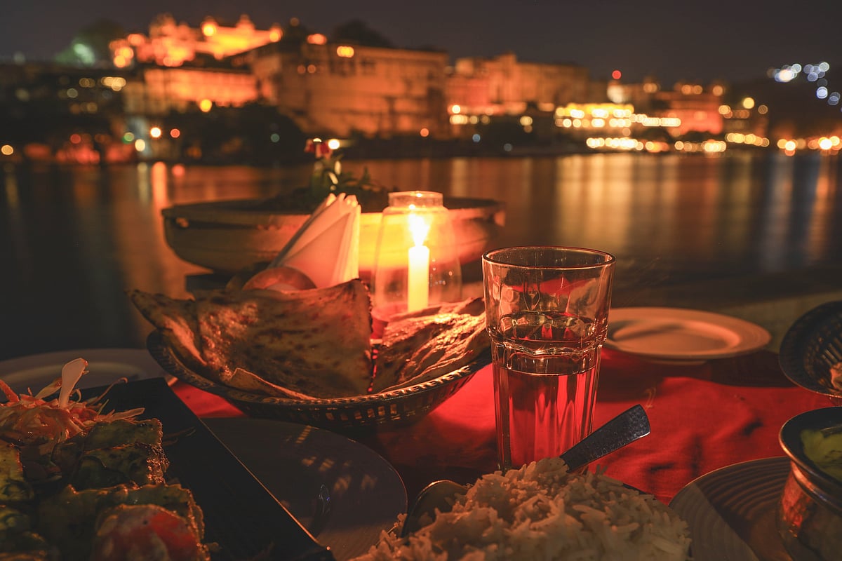 A meal enjoyed with the view of Udaipur’s City Palace