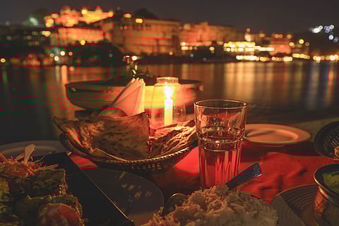 A meal enjoyed with the view of Udaipur’s City Palace