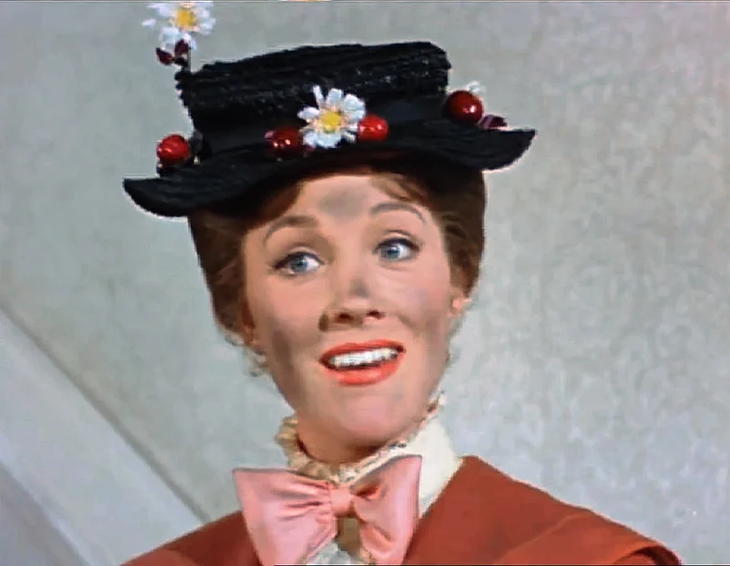 Julia Andrews as Mary Poppins, the film