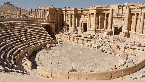 Palmyra, Syria, ancient city site damaged during the Syrian conflict