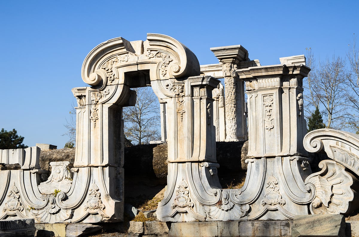 Ruins of the Old Summer Palace, destroyed in 1860
