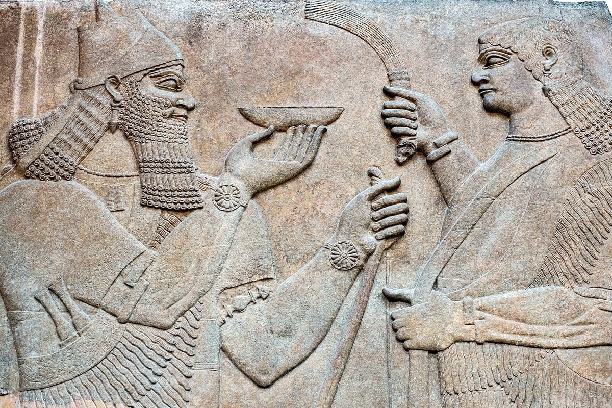 Assyrian carvings damaged in recent conflicts
