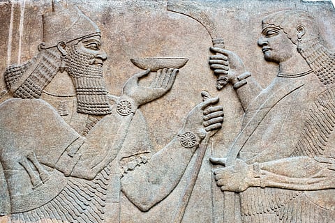 Assyrian carvings damaged in recent conflicts
