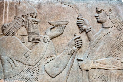 Assyrian carvings damaged in recent conflicts