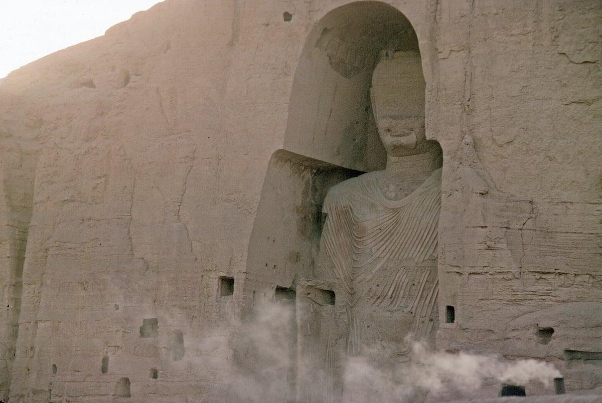 Bamiyan before the destruction of its Buddha statues