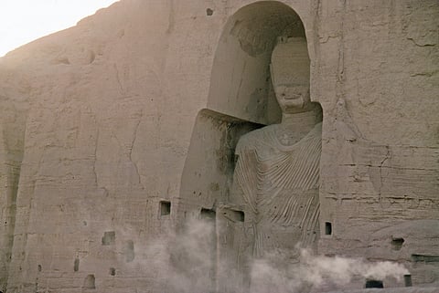 Bamiyan before the destruction of its Buddha statues