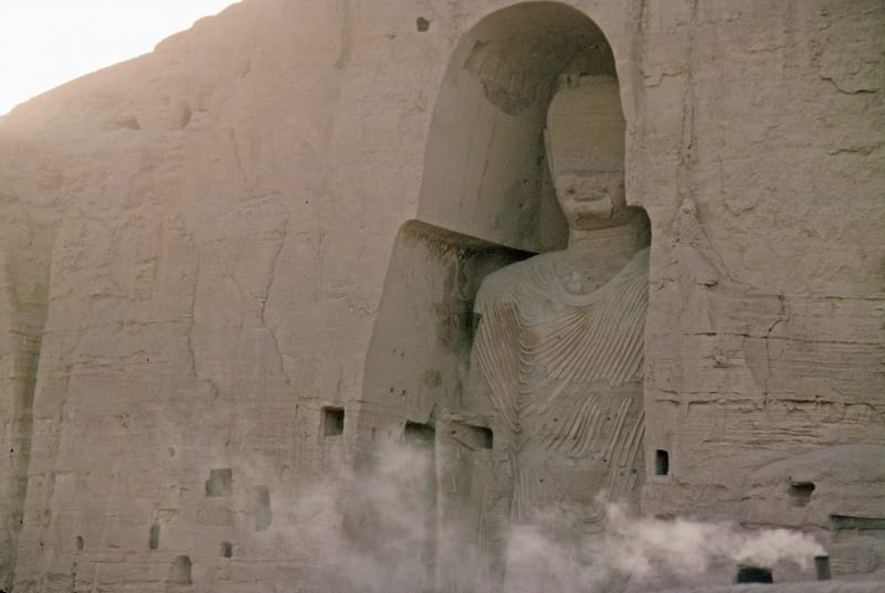 Bamiyan before the destruction of its Buddha statues