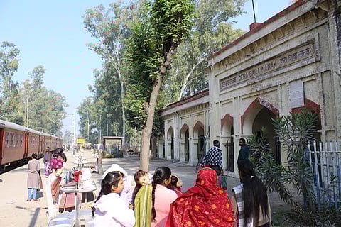 Passengers at Dera Baba Nanak station