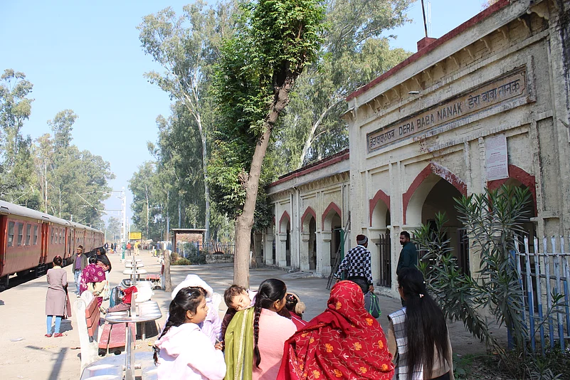 Passengers at Dera Baba Nanak station