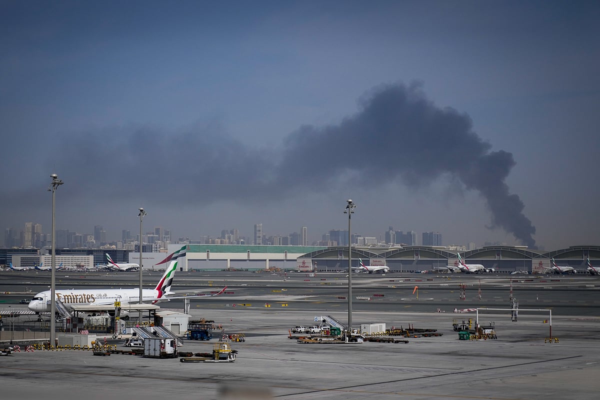 Emirates aircraft remain grounded at Dubai International Airport following the airport’s temporary closure in Dubai, United Arab Emirates, on March 1, 2026