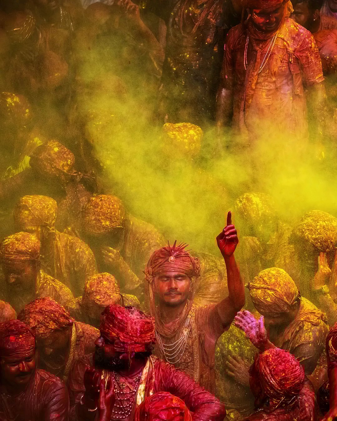 Traditional Holi festivities in Vrindavan