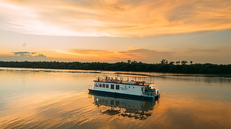 Antara Cruises operates exclusive catamaran sailings through the park’s river network