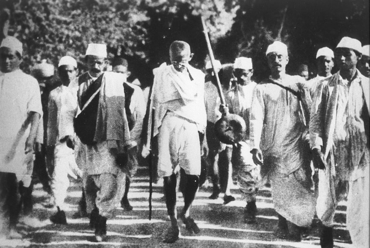 Gandhi during the March