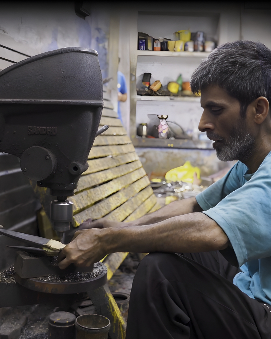 Skilled Hands shaping Scissors.