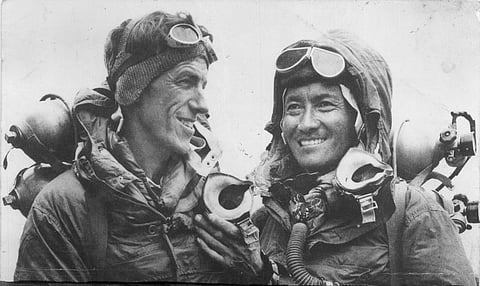 Edmund Hillary and Tenzing Norgay during their Mount Everest Expedition