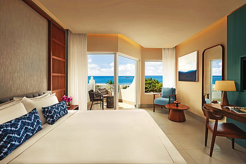 Sea-view bedroom at Taj Bentota