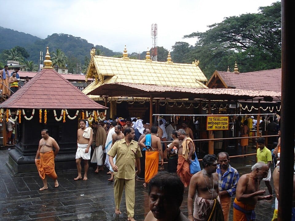 Devotees at  Sabarimala Temple