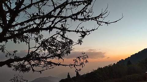 A view of the Tiger Hill, Darjeeling, West Bengal, before sunrise