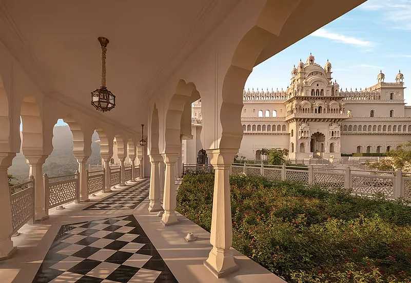 Inside Oberoi Rajgarh Palace in Khajuraho