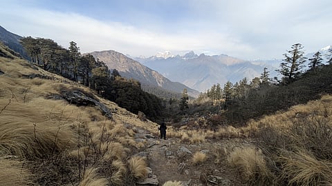 Snow Drought at 13,000 feet in the Himalayas during peak-snow season (January, 2026)