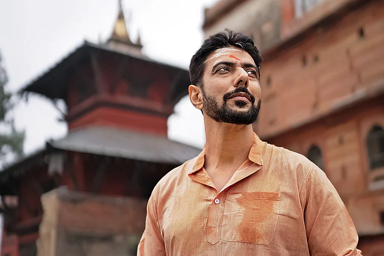 Chef Brar at Nepali Mandir, one of the oldest temples in Varanasi - null