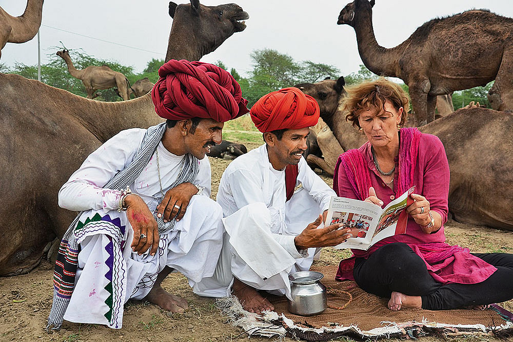 Köhler-Rollefson working with Raika pastoralists