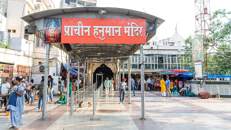 Ancient Hanuman temple in Connaught Place, Delhi