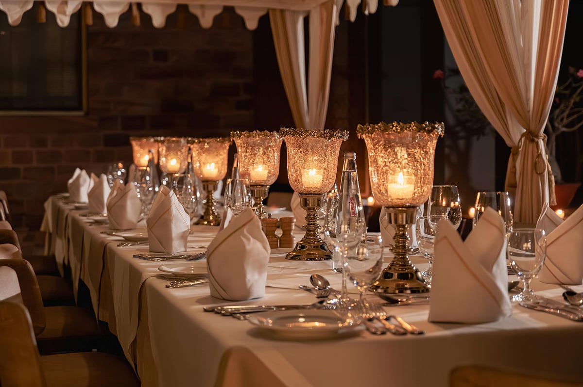 The palace stay includes exquisite culinary experiences