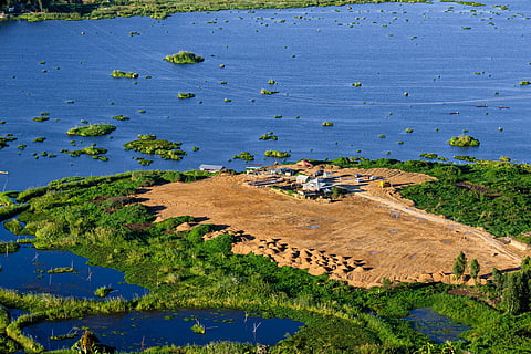 Aerial view of Loktak Lake, Manipur