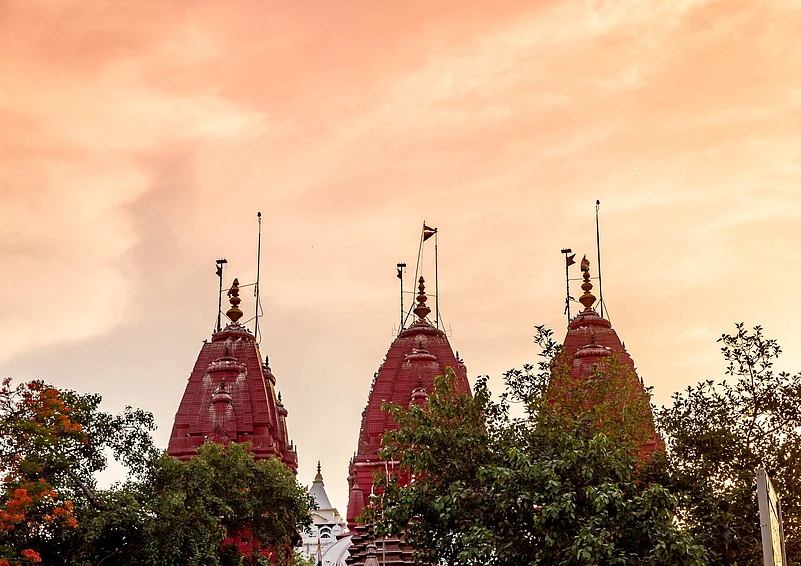 Ancient temples and buildings line the ghats of Varanasi
