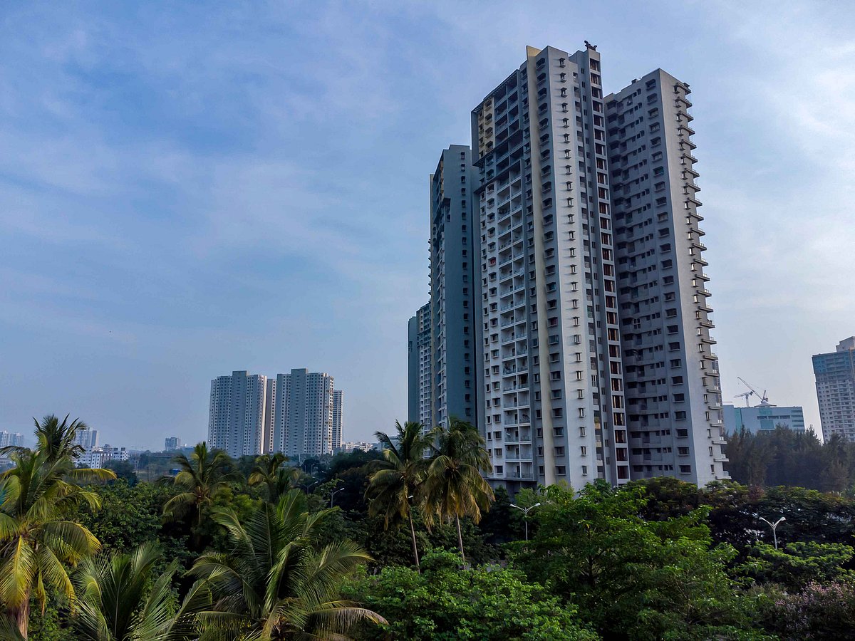 Multi-storey residential complex set amid greenery