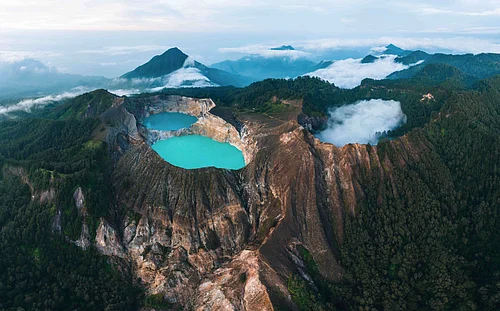 This Indonesian Volcano Has 3 Lakes That Change Colours—And Nobody Can Fully Explain Why