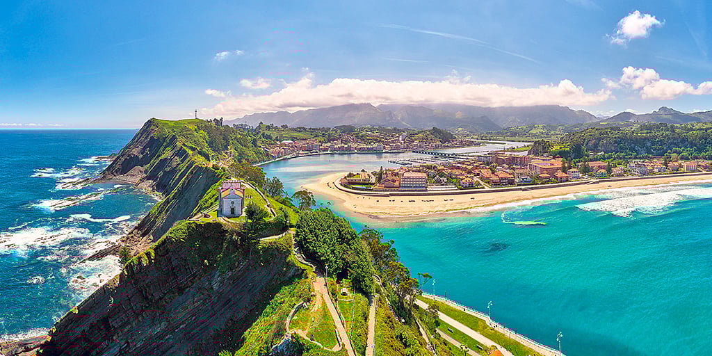 Coastal cliffs and sweeping bays of the Basque Country