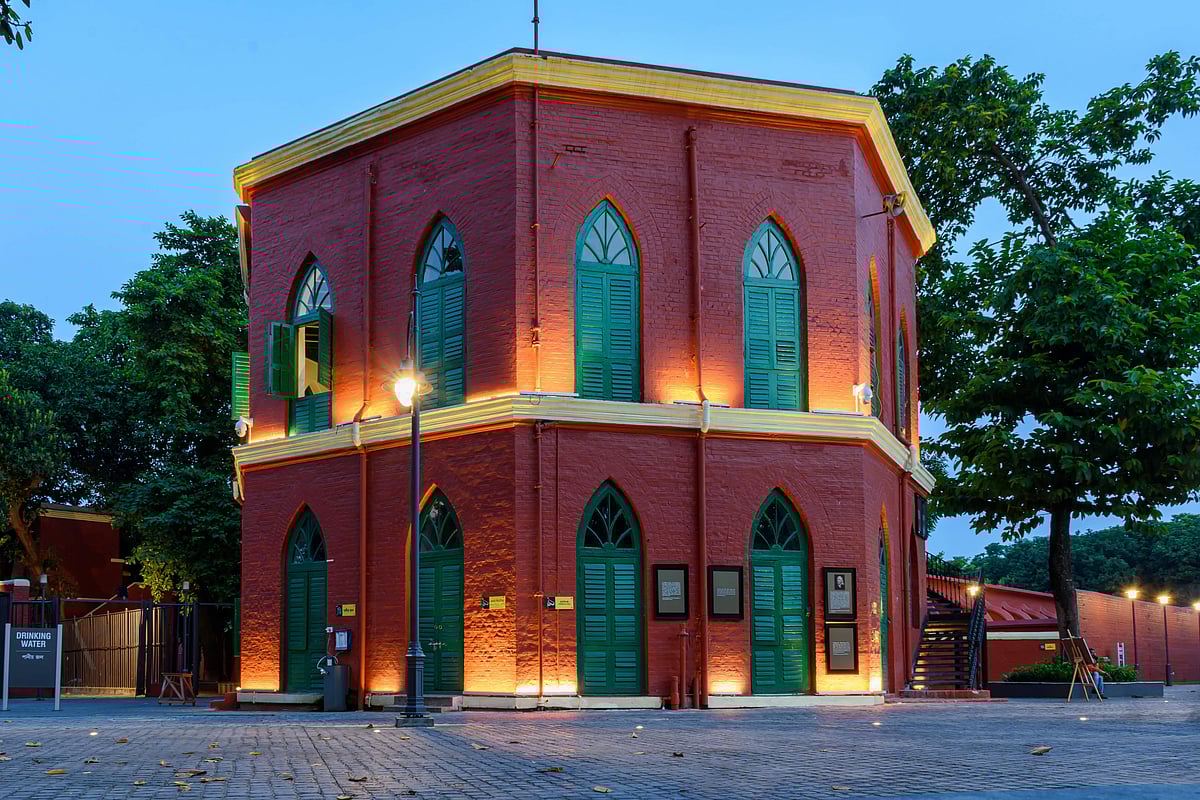 The central watch tower at Alipore Jail Museum
