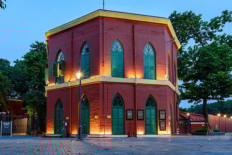 The central watch tower at Alipore Jail Museum