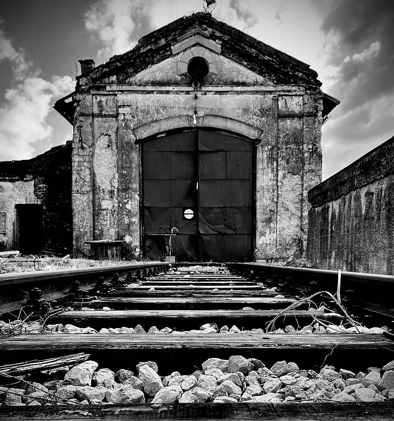 An abandoned railway station in Croatia