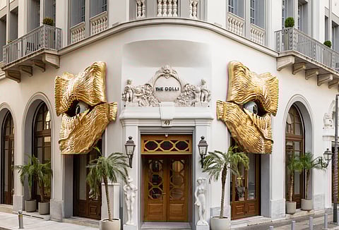 The Dolli occupies a restored 1925 neoclassical mansion 